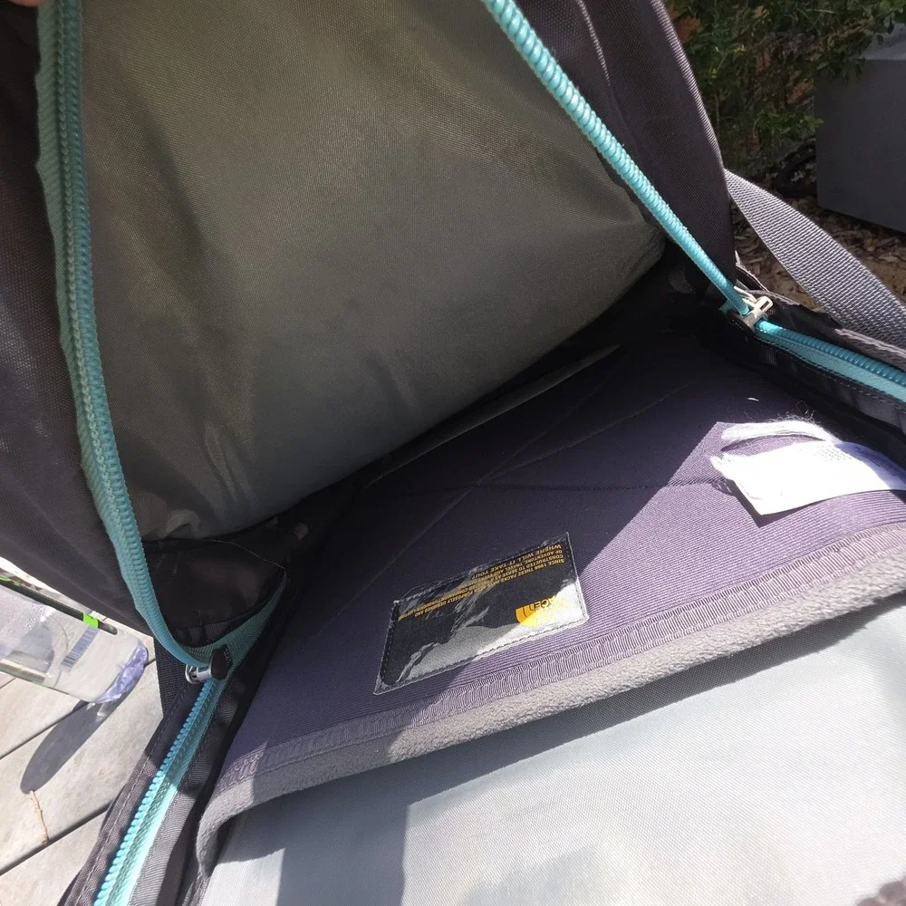 The North Face Recon Backpack Gray Teal FlexVent Laptop Hiking Daypack
